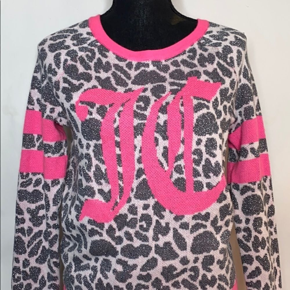 Juicy Couture leopard pullover sweater